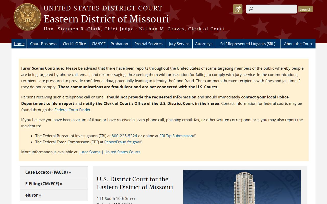 Marion County Hannibal court docket federal courthouse access information