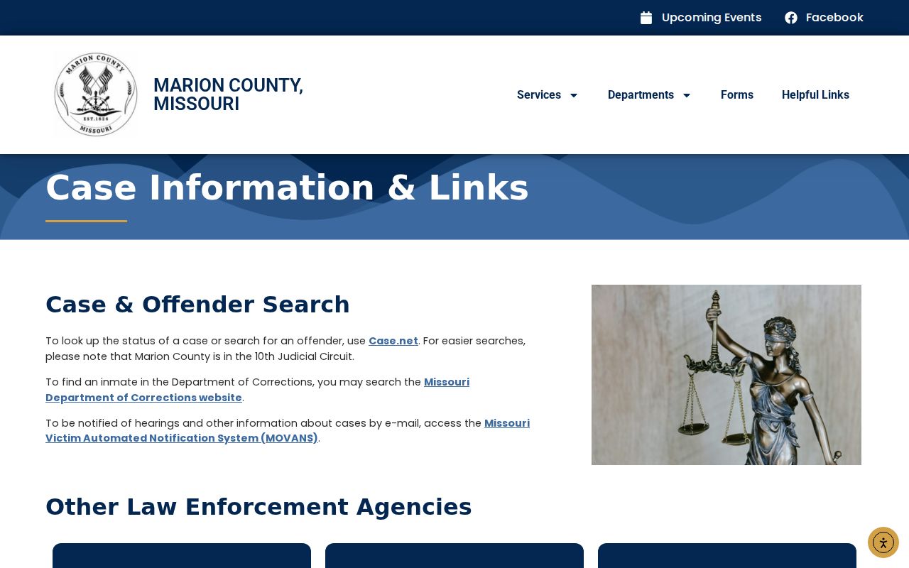 Marion County court docket Case.net search information
