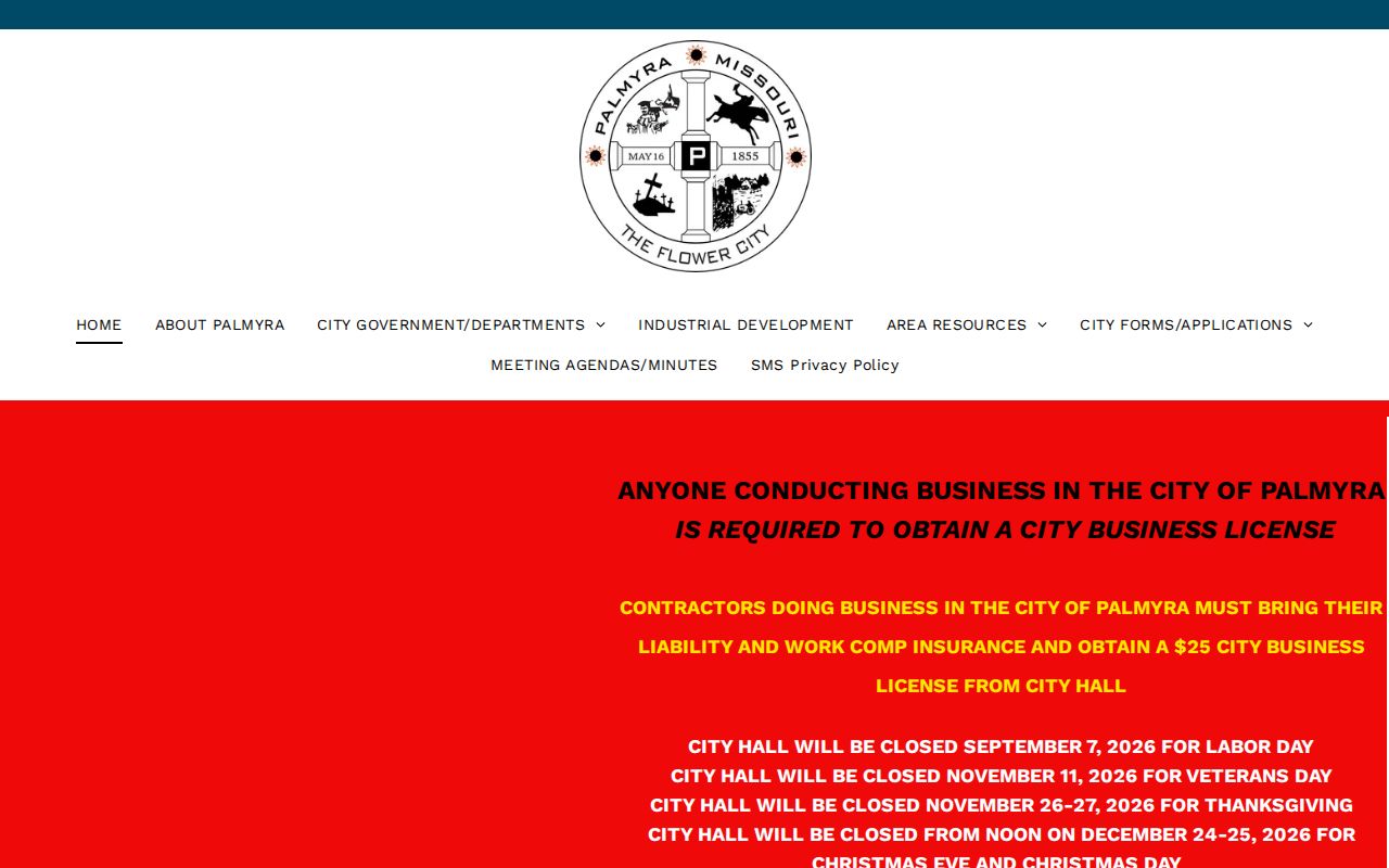 Marion County Palmyra court docket City Hall contact and local records context
